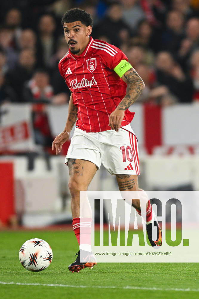 Nottingham, England, 16th April 2026. Morgan Gibbs-White of Nottingham Forest runs with the ball during the Nottingham Forest vs FC Porto UEFA Europa League quarter final 2nd leg match at the City Ground, Nottingham. Picture credit should read: Harriet Massey Sportimage . SPI_061_FOREST_V_PORTO SPI-4690-0073