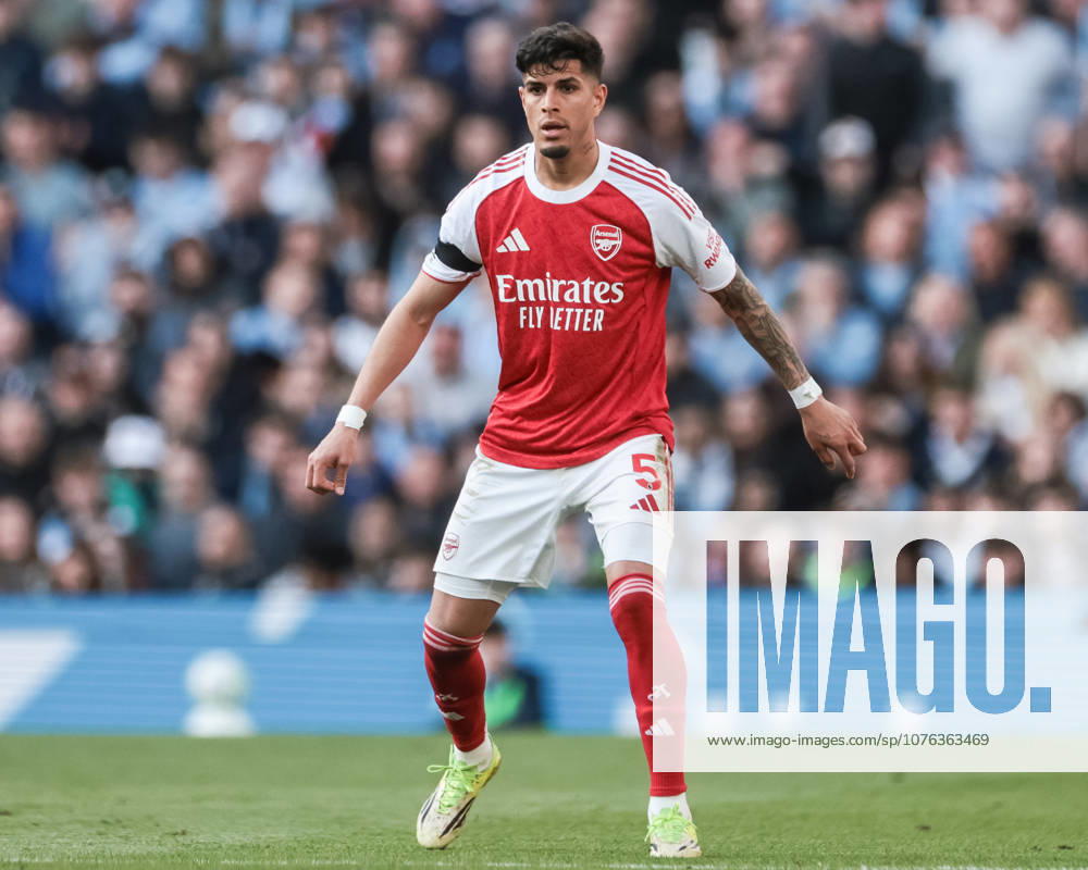 Manchester City v Arsenal - Premier League Piero Hincapie of Arsenal during the Premier League match between Manchester City and Arsenal at Etihad Stadium in Manchester, United Kingdom, on April 19, 2026. Manchester United Kingdom