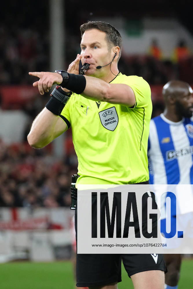 Nottingham Forest v FC Porto - UEFA Europa League Quarter Final Referee Danny Makkelie seen during the UEFA Europa league quarter final football match between Nottingham Forest and FC Porto. Final score : Nottingham Forest 1 : 0 FC Porto Nottingham United Kingdom