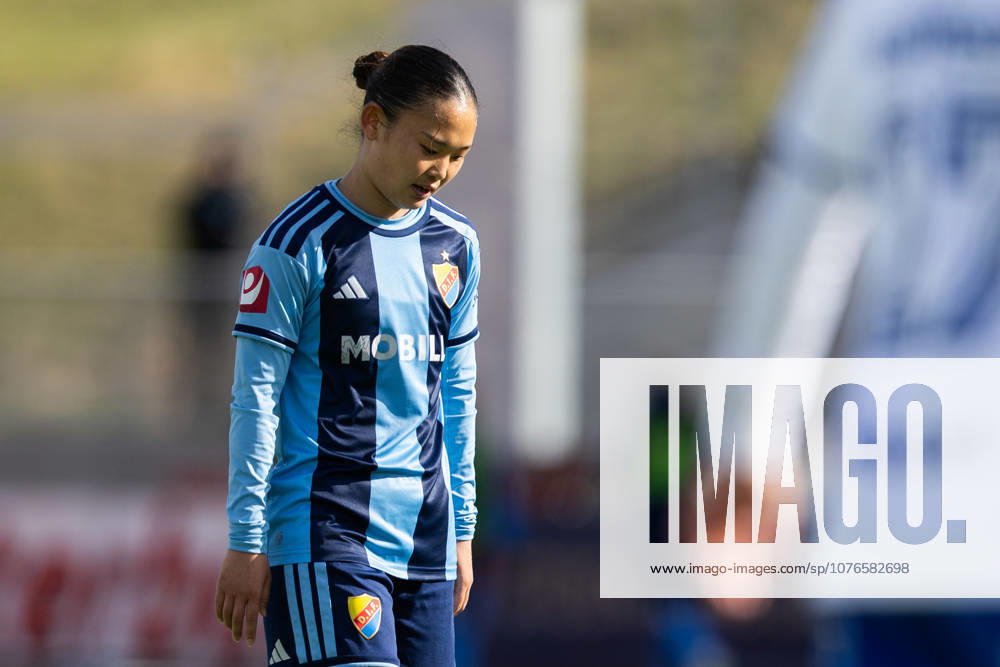 Djurgardens Urara Watanabe deppar under fotbollsmatchen i Damallsvenskan mellan Djurgarden och IFK Norrköping den 25 april 2026 i Stockholm.