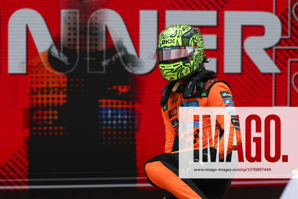 2nd May 2026; Miami International Autodrome, Miami, Florida, United States of America; 2026 FIA Formula 1 Miami Grand Prix; Sprint Race; Lando Norris (1) of Great Britain and McLaren Mastercard F1 Team climbs out of his car after winning the Sprint Race DavidxBuono