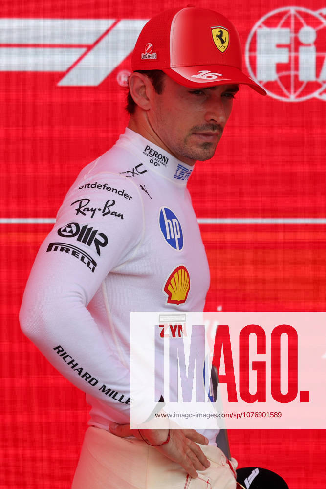 2nd May 2026; Miami International Autodrome, Miami, Florida, United States of America; 2026 FIA Formula 1 Miami Grand Prix; Sprint Race; Charles Leclerc (16) of Monaco and Scuderia Ferrari HP waits to be interviewed after the Spring Race DavidxBuono