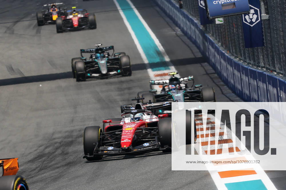 2nd May 2026; Miami International Autodrome, Miami, Florida, United States of America; 2026 FIA Formula 1 Miami Grand Prix; Sprint Race; Charles Leclerc (16) of Monaco and Scuderia Ferrari HP heads into turn one DavidxBuono