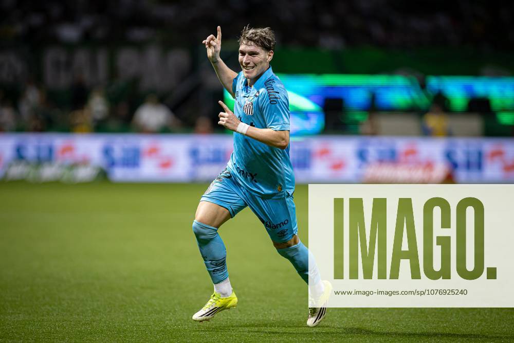 Match between Palmeiras and Santos, valid for the 2026 Brazilian Championship. Sao Paulo (SP), 02 05 2026 - Brasileirao Palmeiras vs Santos - Player Benjamin Rollheiser scores and celebrates his goal during the match between Palmeiras and Santos, valid for the 14th round of the Brazilian football championship, at Allianz Parque on Saturday night, May 2nd, 2026, Brazil. Credit: William Oliveira PhD Press TheNews2(Foto: Phd Press Thenews2 imago images) SPO