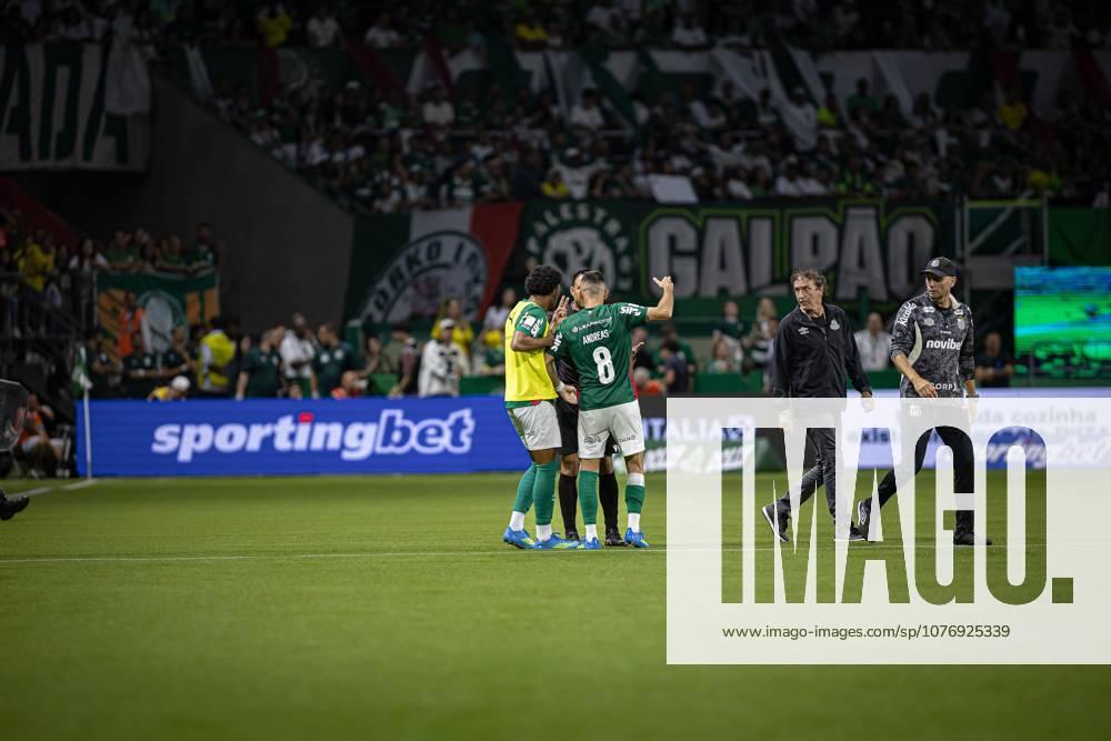 Match between Palmeiras and Santos, valid for the 2026 Brazilian Championship. Sao Paulo (SP), 02 05 2026 - Brasileirao Palmeiras vs Santos - Confusion after the end of the match between Palmeiras and Santos, valid for the 14th round of the Brazilian football championship, at Allianz Parque on the night of Saturday, May 2nd, 2026, Brazil. Credit: William Oliveira PhD Press TheNews2(Foto: Phd Press Thenews2 imago images) SPO