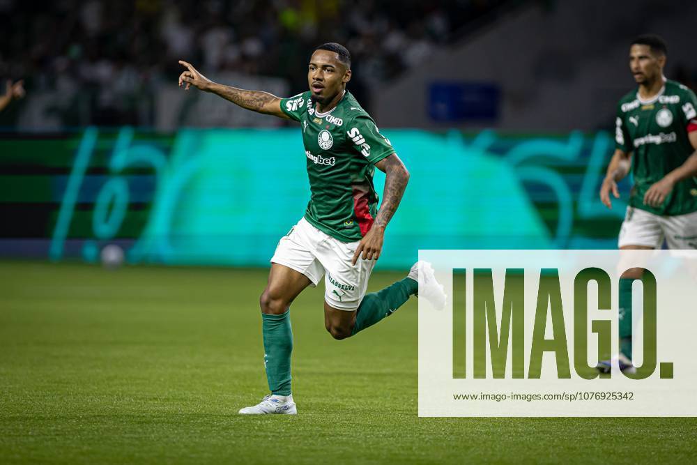 Match between Palmeiras and Santos, valid for the 2026 Brazilian Championship. Sao Paulo (SP), 02 05 2026 - Brasileirao Palmeiras vs Santos - Player Allan scores and celebrates his goal, but VAR disallows it during the match between Palmeiras and Santos, valid for the 14th round of the Brazilian football championship, at Allianz Parque on Saturday night, May 2nd, 2026, Brazil. Credit: William Oliveira PhD Press TheNews2(Foto: Phd Press Thenews2 imago images) SPO