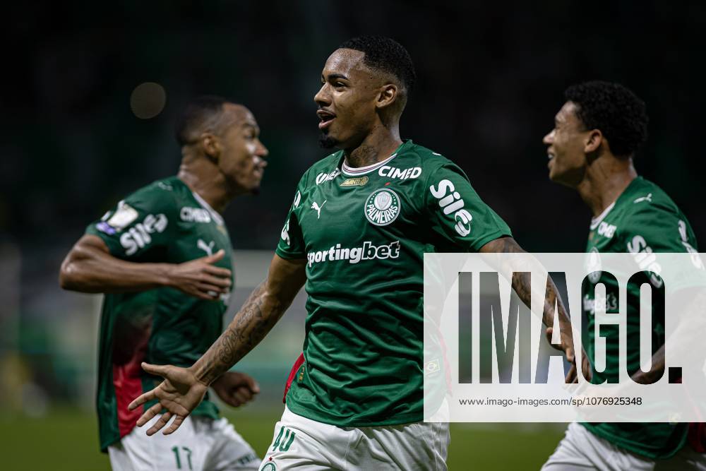 Match between Palmeiras and Santos, valid for the 2026 Brazilian Championship. Sao Paulo (SP), 02 05 2026 - Brasileirao Palmeiras vs Santos - Player Allan scores and celebrates his goal, but VAR disallows it during the match between Palmeiras and Santos, valid for the 14th round of the Brazilian football championship, at Allianz Parque on Saturday night, May 2nd, 2026, Brazil. Credit: William Oliveira PhD Press TheNews2(Foto: Phd Press Thenews2 imago images) SPO