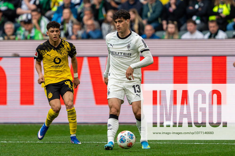 Am Ball Giovanni Alejandro Reyna (Borussia Moenchengladbach, 13) VfL Borussia Moenchengladbach vs. Borussia Dortmund, Fussball, 1. Bundesliga, 32. Spieltag, Saison 2025 2026, 03.05.2026 DFL REGULATIONS PROHIBIT ANY USE OF PHOTOGRAPHS AS IMAGE SEQUENCES AND OR QUASI-VIDEO VfL Borussia Moenchengladbach vs. Borussia Dortmund, Fussball, 1. Bundesliga, 32. Spieltag, Saison 2025 2026, 03.05.2026 Moenchengladbach