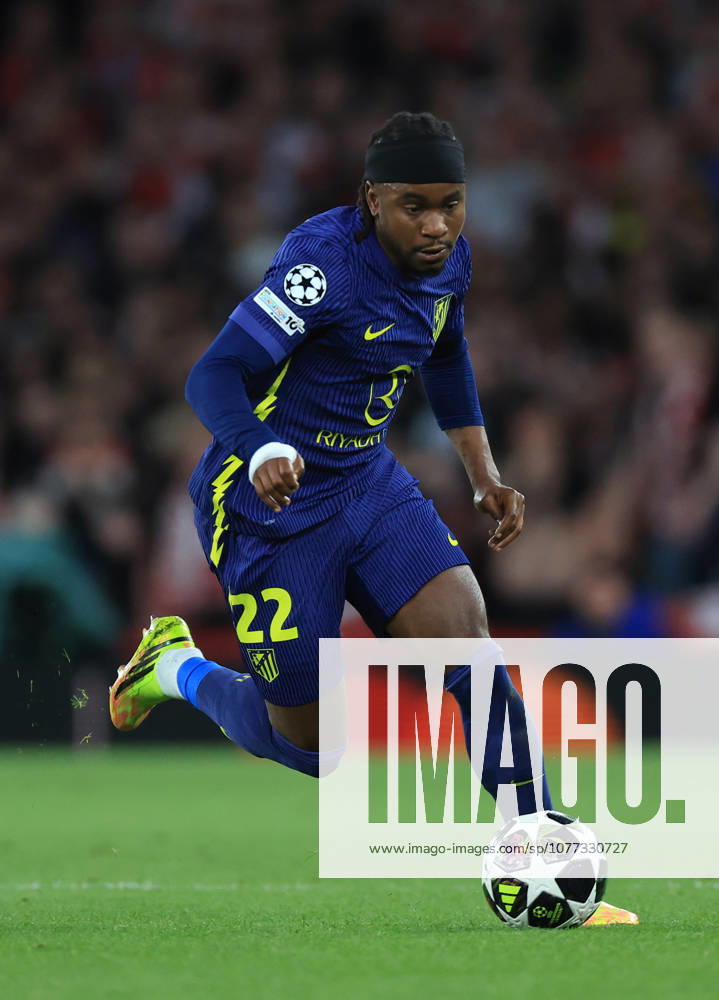Arsenal FC v Atletico de Madrid - UEFA Champions League 2025 26 Semi Final Second Leg Ademola Lookman of Atletico Madrid on the ball during the UEFA Champions League 2025 26 Semi Final Second Leg match between Arsenal FC and Atletico de Madrid at Arsenal Stadium on May 5, 2026 in London, England. WARNING! This Photograph May Only Be Used For Newspaper And Or Magazine Editorial Purposes. May Not Be Used For Publications Involving 1 player, 1 Club Or 1 Competition Without Written Authorisation From Football DataCo Ltd. For Any Queries, Please Contact Football DataCo Ltd on +44 (0) 207 864 9121 London Arsenal Stadium England United Kingdom
