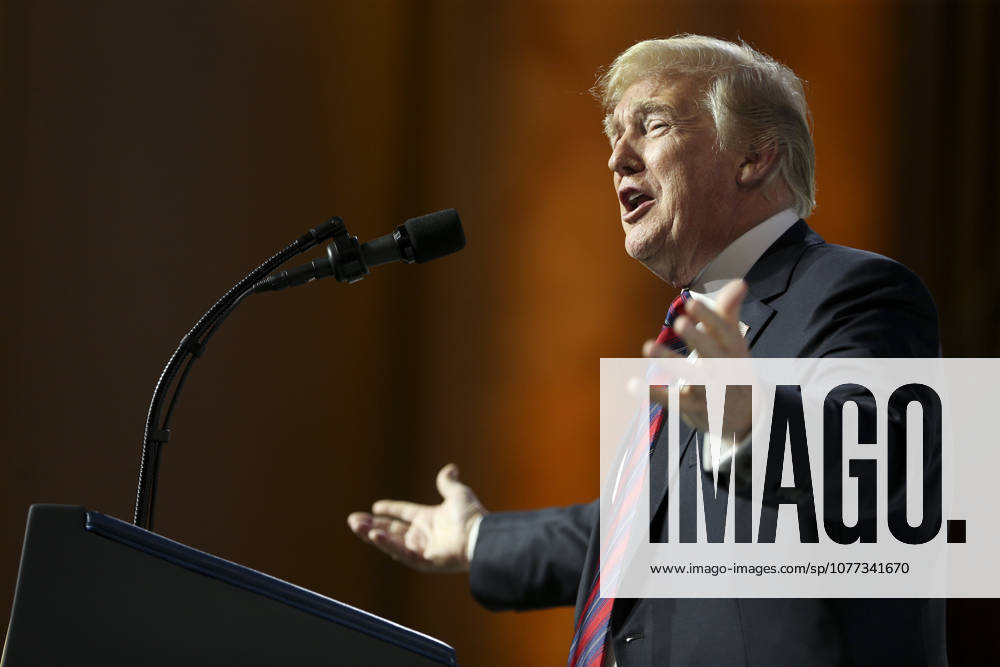 Washington, District of Columbia, U.S. - United States President Donald J. Trump delivers remarks during the Susan B. Anthony List 11th Annual Campaign for Life Gala at the National Building Museum.
