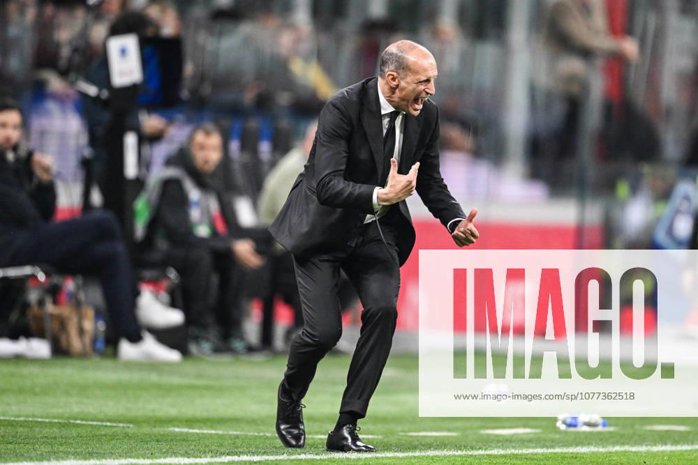 CALCIO - Serie A - AC Milan vs Atalanta BC Photo by IPA ABACAPRESS.COM84554157 - Head Coach Massimiliano Allegri of AC Milan react during the Italian Serie A football match between AC Milan and Atalanta BC on 10 of May 2026 at Giuseppe Meazza San Siro Siro stadium in Milan, Italy. Credit: Tiziano Ballabio Milan Italy