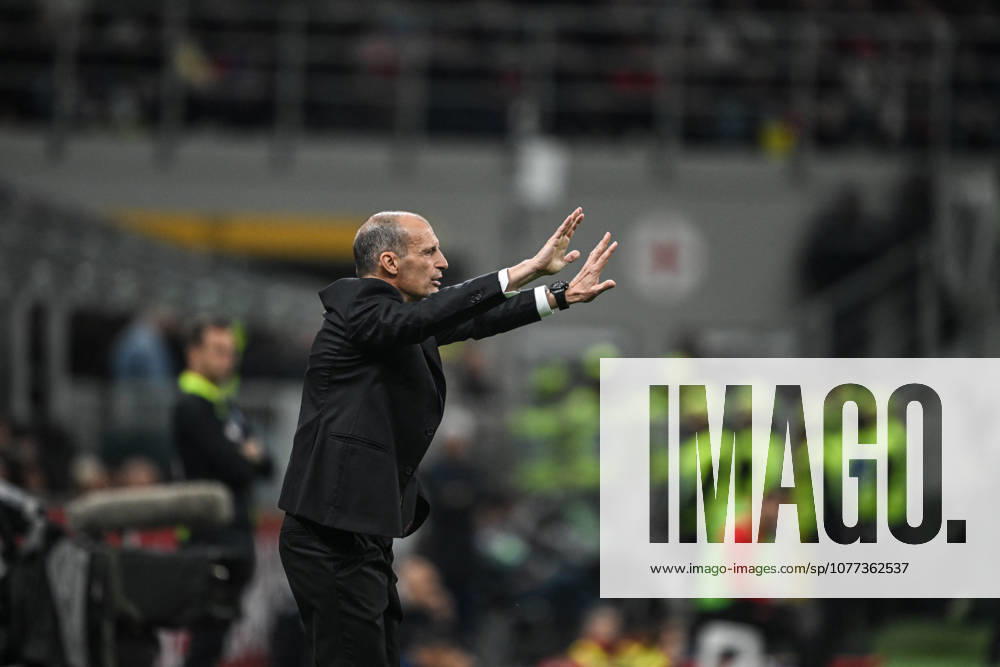 CALCIO - Serie A - AC Milan vs Atalanta BC Photo by IPA ABACAPRESS.COM84553032 - Head Coach Massimiliano Allegri of AC Milan react during the Italian Serie A football match between AC Milan and Atalanta BC on 10 of May 2026 at Giuseppe Meazza San Siro Siro stadium in Milan, Italy. Credit: Tiziano Ballabio Milan Italy