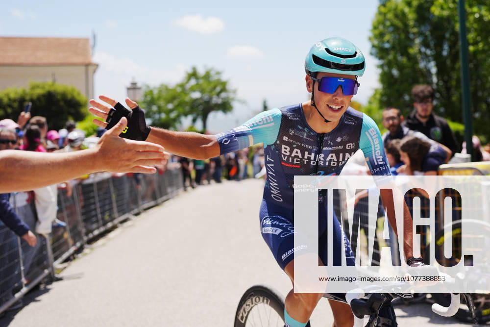 Portugals Afonso Oliveira Eulalio of Bahrain Victorious during Stage 4 of the Giro dItalia, from Catanzaro to Cosenza, Italy, Tuesday
