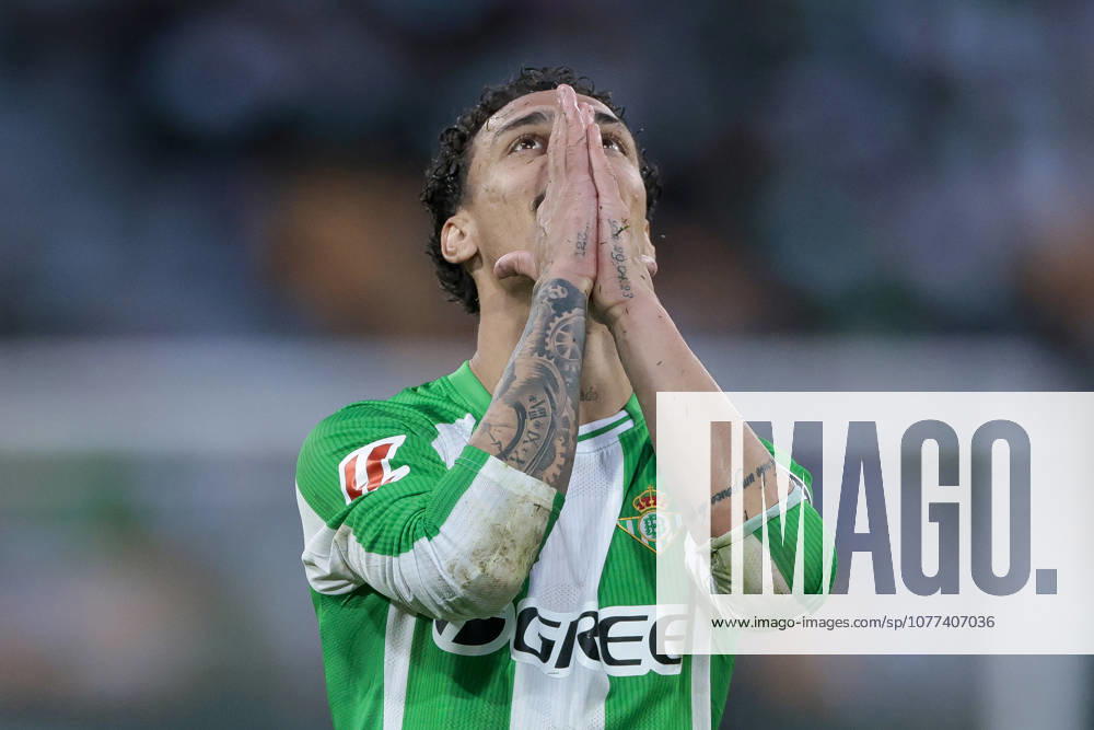 Real Betis V Elche CF - La Liga EA Sports Antony Matheus dos Santos of Real Betis reacts to a missed opportunity during the La Liga EA Sports match between Real Betis and Elche CF at La Cartuja Stadium in Seville, Spain, on May 12, 2026. Seville Spain