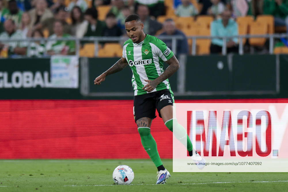 Real Betis V Elche CF - La Liga EA Sports Natan Bernardo de Souza of Real Betis passes the ball during the La Liga EA Sports match between Real Betis and Elche CF at La Cartuja Stadium in Seville, Spain, on May 12, 2026. Seville Spain