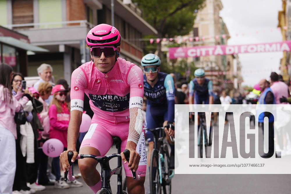 Portugals Afonso Oliveira Eulalio of Bahrain Victorious pink jersey during Stage 7 of the Giro dItalia from Formia to Blockhaus, Italy. Friday May 15, 2026.