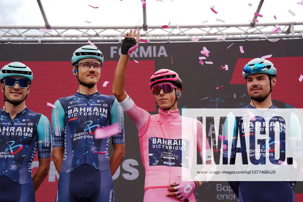 Portugals Afonso Oliveira Eulalio of Bahrain Victorious pink jersey during Stage 7 of the Giro dItalia from Formia to Blockhaus, Italy. Friday May 15, 2026.