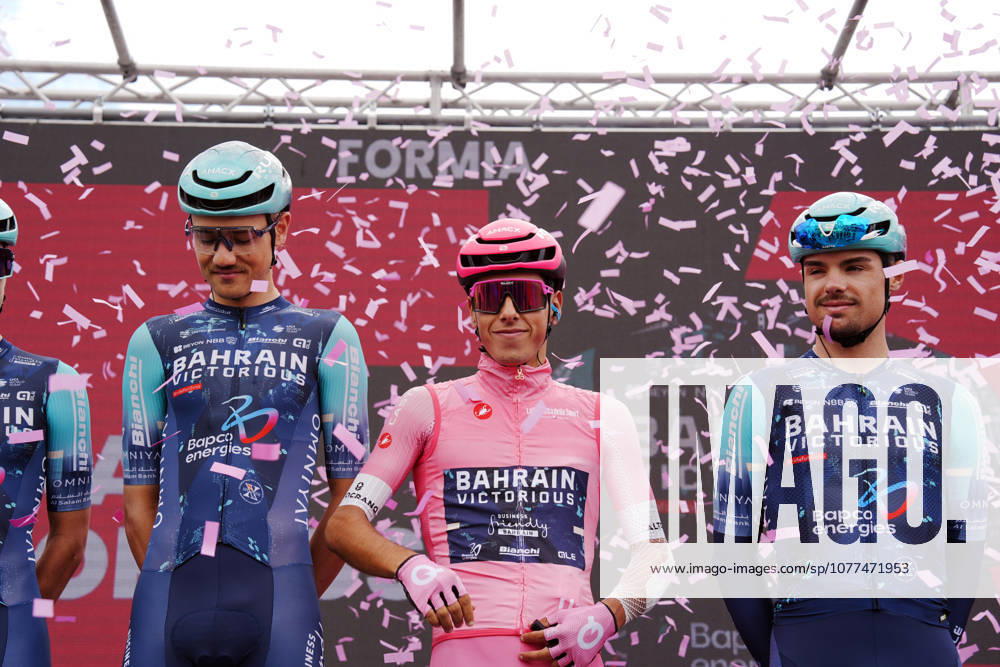 Portugals Afonso Oliveira Eulalio of Bahrain Victorious pink jersey during Stage 7 of the Giro dItalia from Formia to Blockhaus, Italy. Friday May 15, 2026.