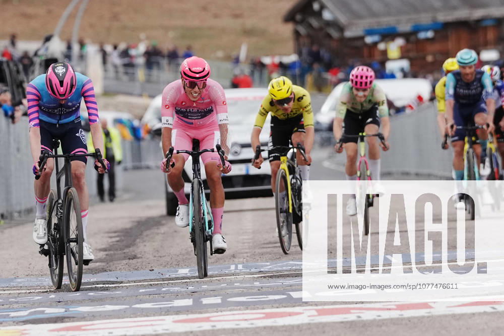 Portugals Afonso Oliveira Eulalio of Bahrain Victorious pink jersey during Stage 7 of the Giro dItalia, from Formia to Blockhaus, Italy, Friday