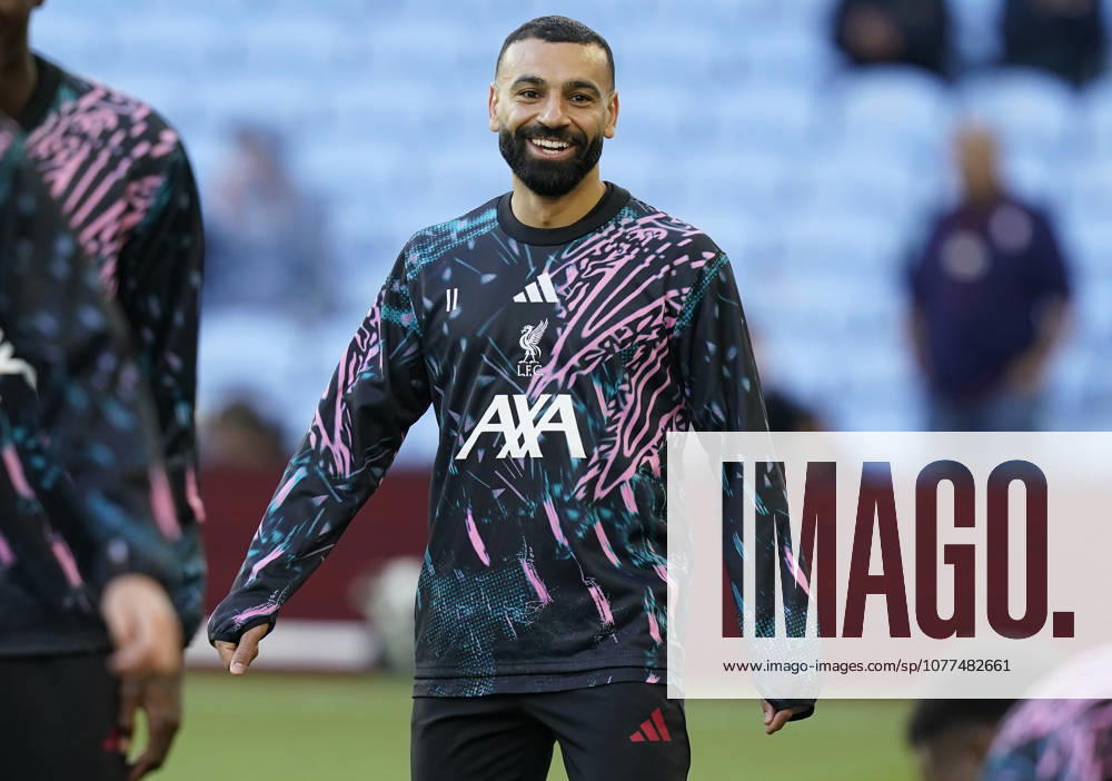Birmingham, England, 15th May 2026. Mohamed Salah of Liverpool warms up during the Aston Villa vs Liverpool Premier League match at Villa Park, Birmingham. Picture credit should read: Andrew Yates Sportimage . SPI_005_AY_ASTON_VILLA_LIVERPOOL SPI-4802-0006