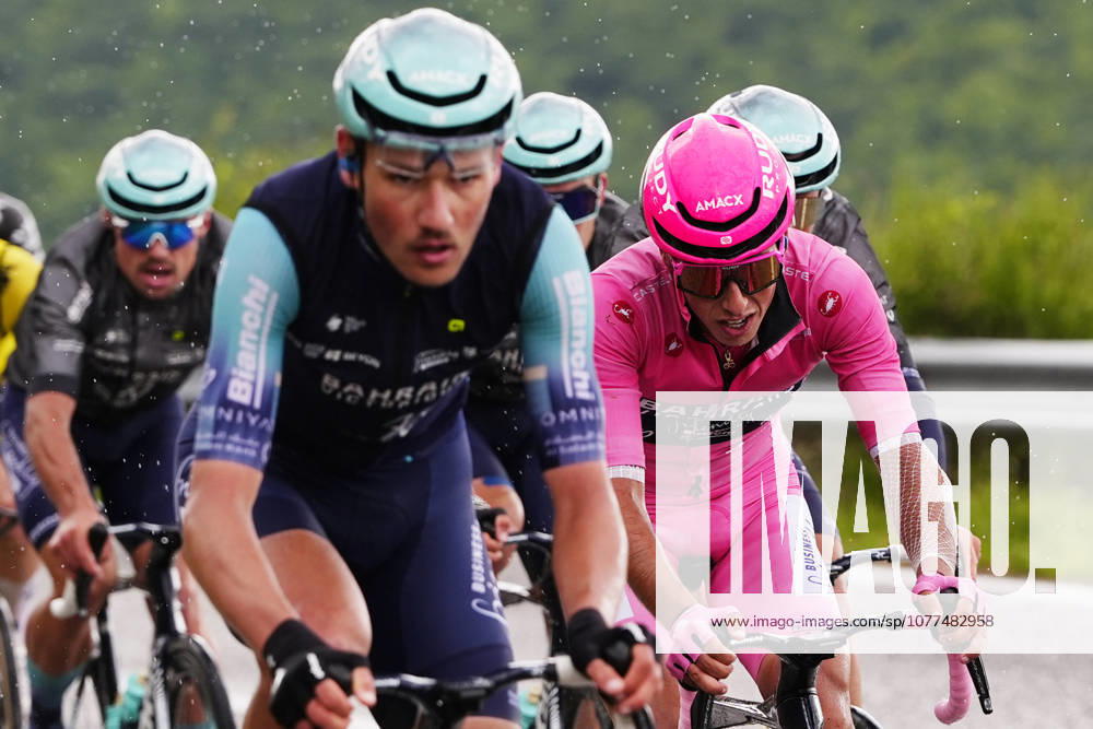 Portugals Afonso Oliveira Eulalio of Bahrain Victorious during Stage 7 of the Giro dItalia, from Formia to Blockhaus, Italy, Friday