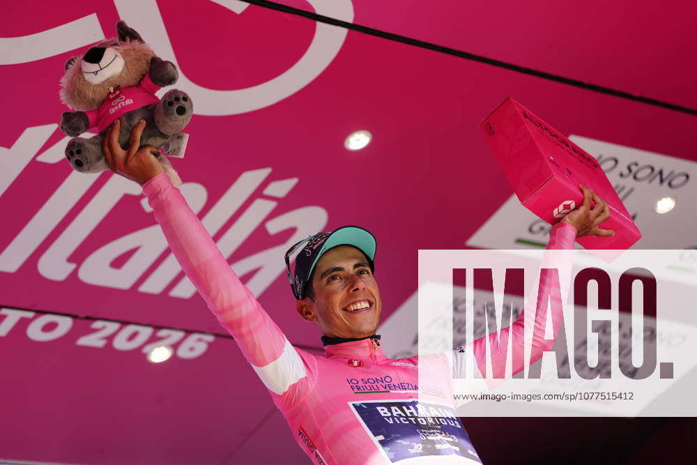 Portugals Afonso Oliveira Eulalio of Bahrain Victorious pink jersey during Stage 8 of the Giro dItalia, from Chieti to Fermo, Italy, Saturday