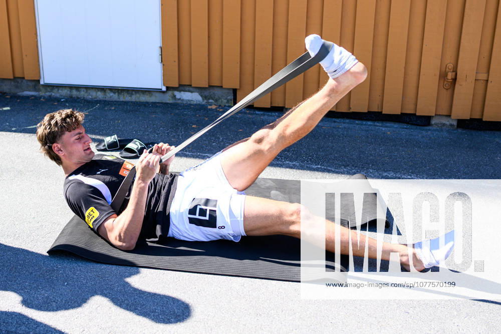 Häckens Silas Andersen inför fotbollsmatchen i Allsvenskan mellan Mjällby och Häcken den 17 maj 2026 i Hällevik.