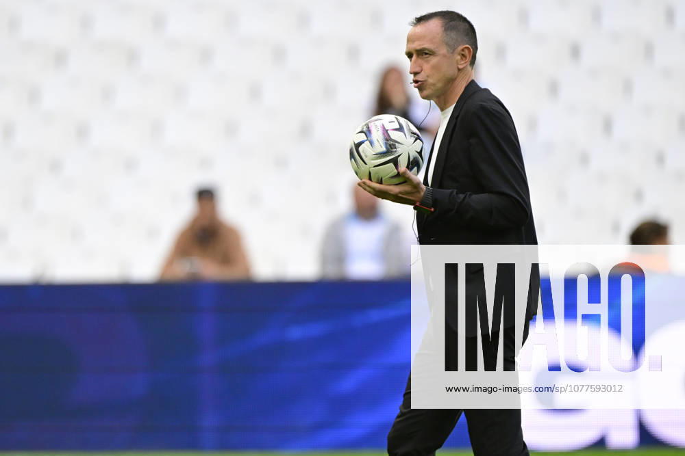 Referee Ruddy Buquet during the Ligue 1 McDonalds match between Olympique de Marseille and Stade Rennais FC on May 17, 2026 at the Orange Velodrome Stadium in Marseille.