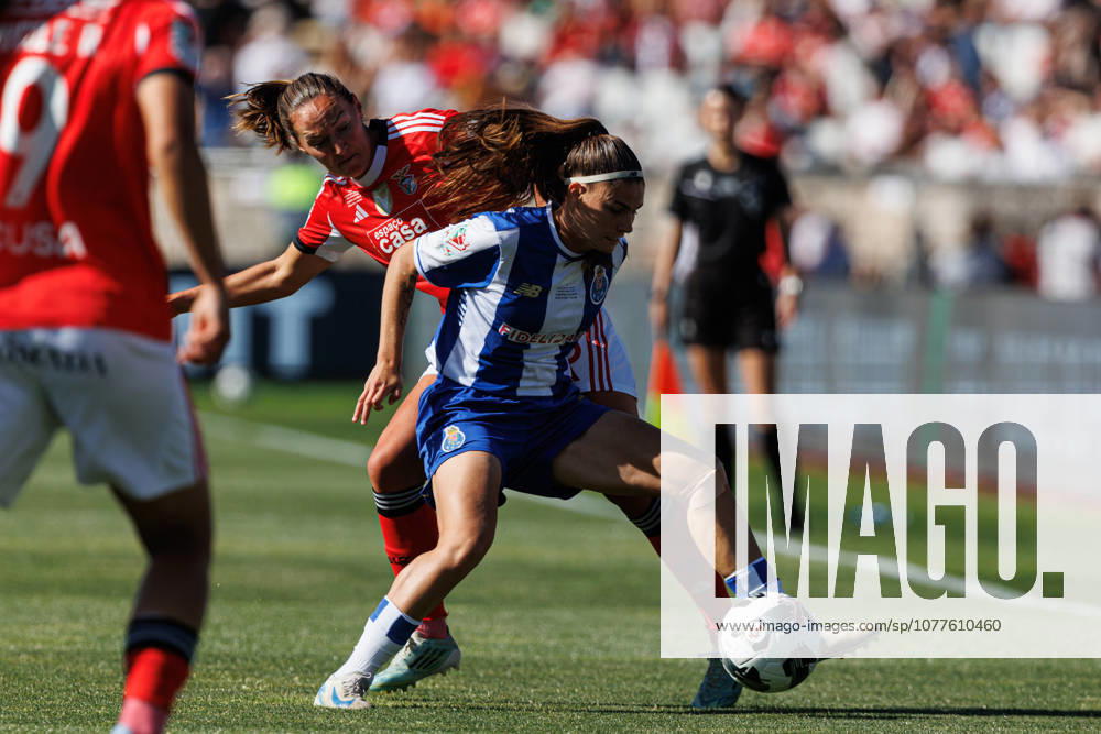 Lara Perruca and Marit Lund seen during womens final taca Portugal generali game between teams of SL Benfica and FC Porto at Estadio Nacional Jamor(Luis Loureiro Ball Raw Images PT) Oeiras Estadio nacional Jamor Portugal