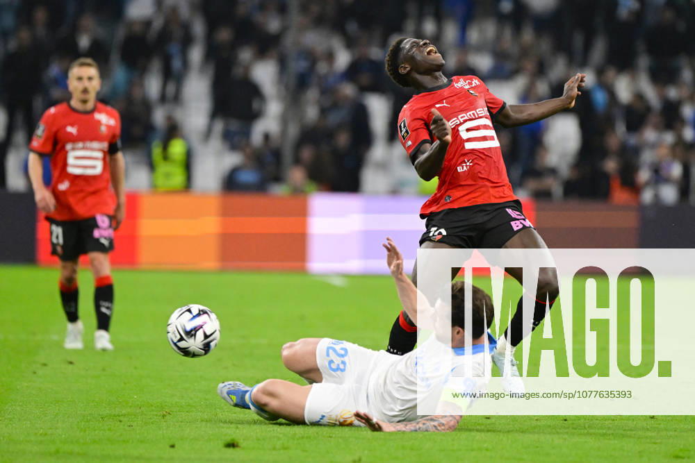 Mahamadou Nagida (SRFC) - Ligue 1 McDonalds match between Olympique de Marseille and Stade Rennais FC on May 17, 2026 at the Orange Velodrome Stadium in Marseille.