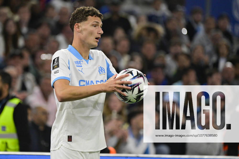 Benjamin Pavard (OM) - Ligue 1 McDonalds match between Olympique de Marseille and Stade Rennais FC on May 17, 2026 at the Orange Velodrome Stadium in Marseille.