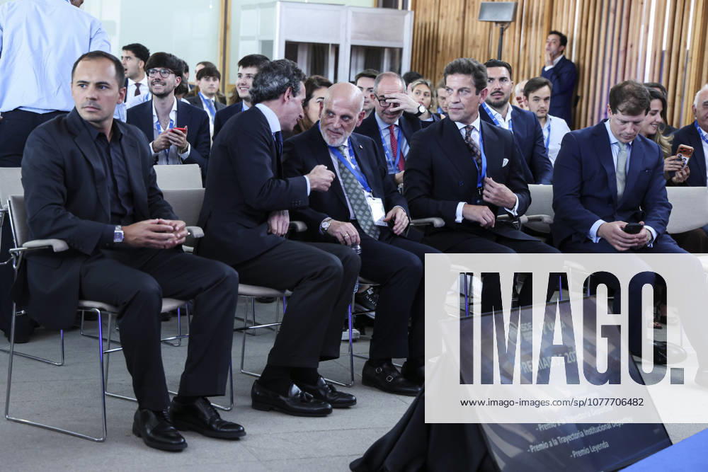 Marcelo Vieira, former football player, Jorge Carbajosa, basketball executive and former player and Oriol Cardona, Olympic skier, attend to the 2026 ISC Awards Ceremony, which took place.during the ISDE Sports Convention at the Official College of Architects of Madrid on May 21, 2026, in Madrid, Spain. ISDE Sports Convention - ISC Awards Ceremony - ZUMAa181 20260521_zaa_a181_036