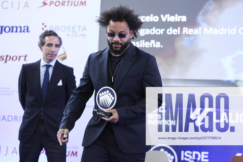Marcelo Vieira, a former soccer player, receives the Legend Award during the 2026 ISC Awards Ceremony, which took place.as part of the ISDE Sports Convention, at the Official College of Architects of Madrid, on May 21, 2026, in Madrid, Spain. Madrid Spain - ZUMAa181 20260521_zaa_a181_035