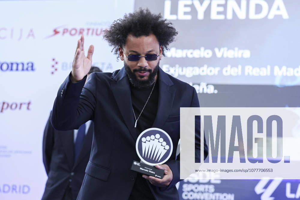 Marcelo Vieira, a former soccer player, receives the Legend Award during the 2026 ISC Awards Ceremony, which took place.as part of the ISDE Sports Convention, at the Official College of Architects of Madrid, on May 21, 2026, in Madrid, Spain. ISDE Sports Convention - ISC Awards Ceremony - ZUMAa181 20260521_zaa_a181_041