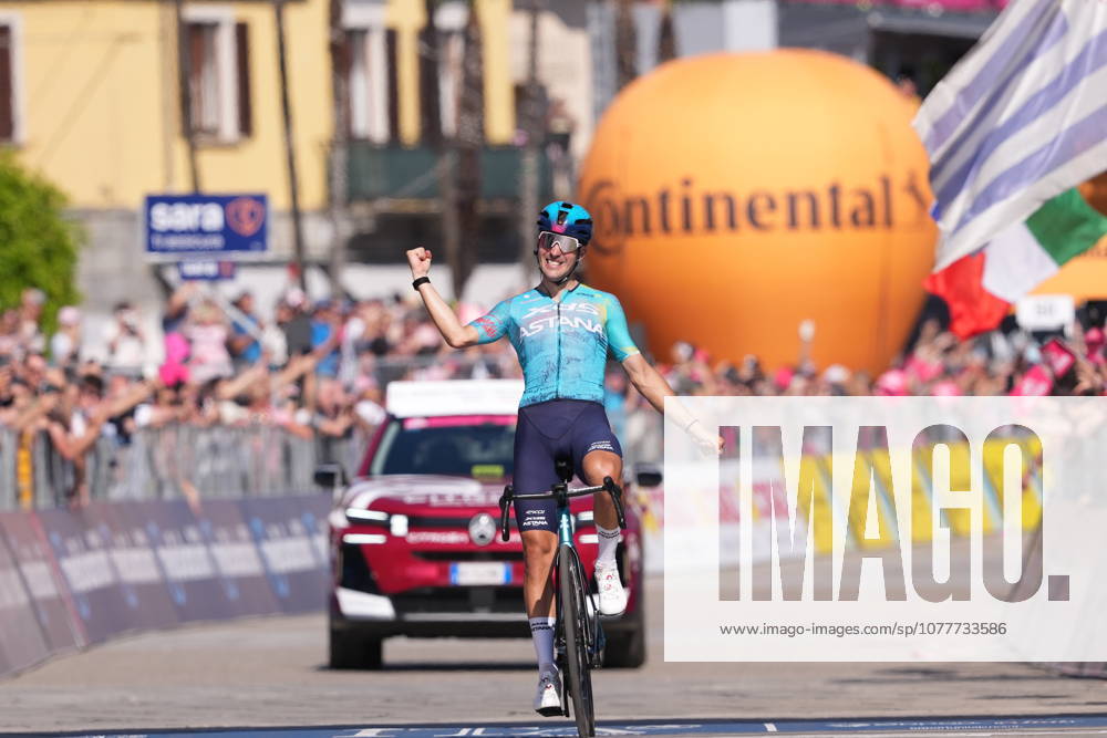 Italys Alberto Bettiol of XDS Astana Team stage winner during Stage 13 of the Giro dItalia from Alessandria to Verbania Italy, Friday May 22, 2026
