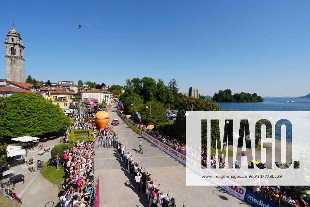 Italys Alberto Bettiol of XDS Astana Team winner of the stage on the finish line during Stage 13 of the Giro dItalia, from Alessandria to Verbania, Italy, Friday May 22, 2026.