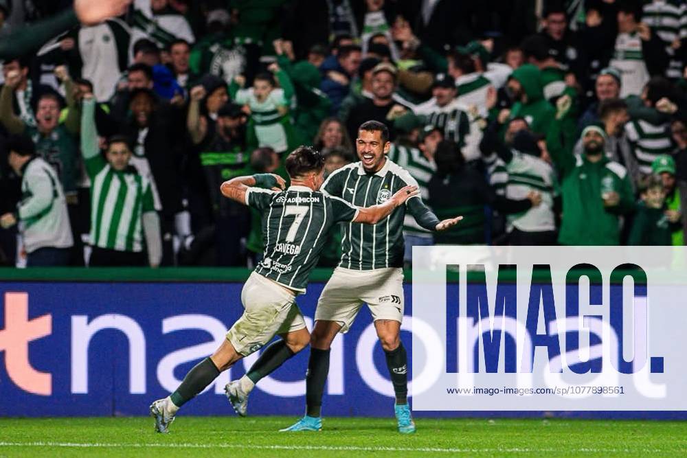 Match between Coritiba and Bahia for the Brazilian championship Curitiba (PR), 05 25 2026 - Brasileirao Coritiba vs Bahia - Player Joaquim Lavega scores and celebrates his goal during the match between Coritiba and Bahia, valid for the 17th round of the 2026 Brazilian Championship, held at the Couto Pereira stadium in the city of Curitiba on the evening of Monday, May 25, 2026. Credit: John Kennedy PhD Press TheNews2(Foto: Phd Press Thenews2 imago images) SPO