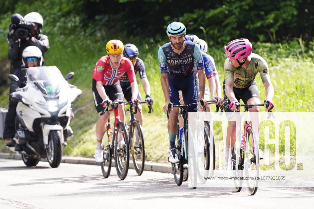 Italy’s Damiano Caruso of Bahrain Victorious during Stage 17 of the Giro d’Italia, from Cassano d’Adda to Andalo, Italy, Wednesday