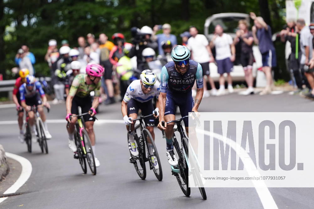 Italy’s Damiano Caruso of Bahrain Victorious during Stage 17 of the Giro d’Italia, from Cassano d’Adda to Andalo, Italy, Wednesday