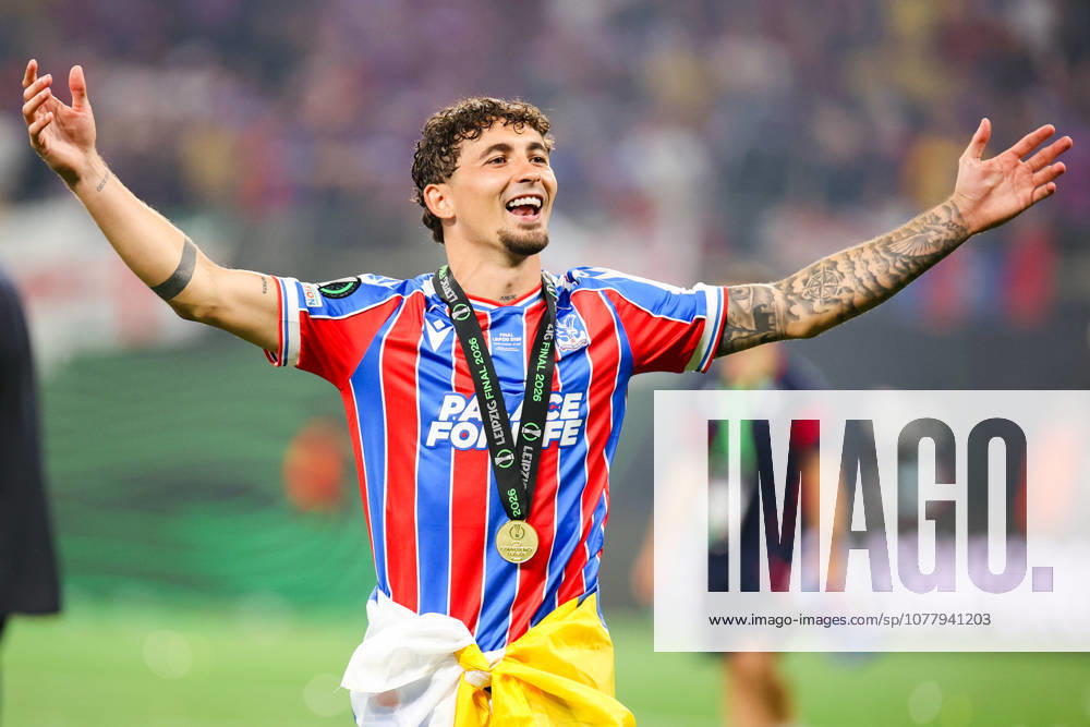 UEFA Conference League final: Crystal Palace FC Vs Rayo Vallecano Yeremy Pino celebrate a win during the UEFA Conference League Final 2026 match between Crystal Palace FC and Rayo Vallecano at Football Arena Leipzig.