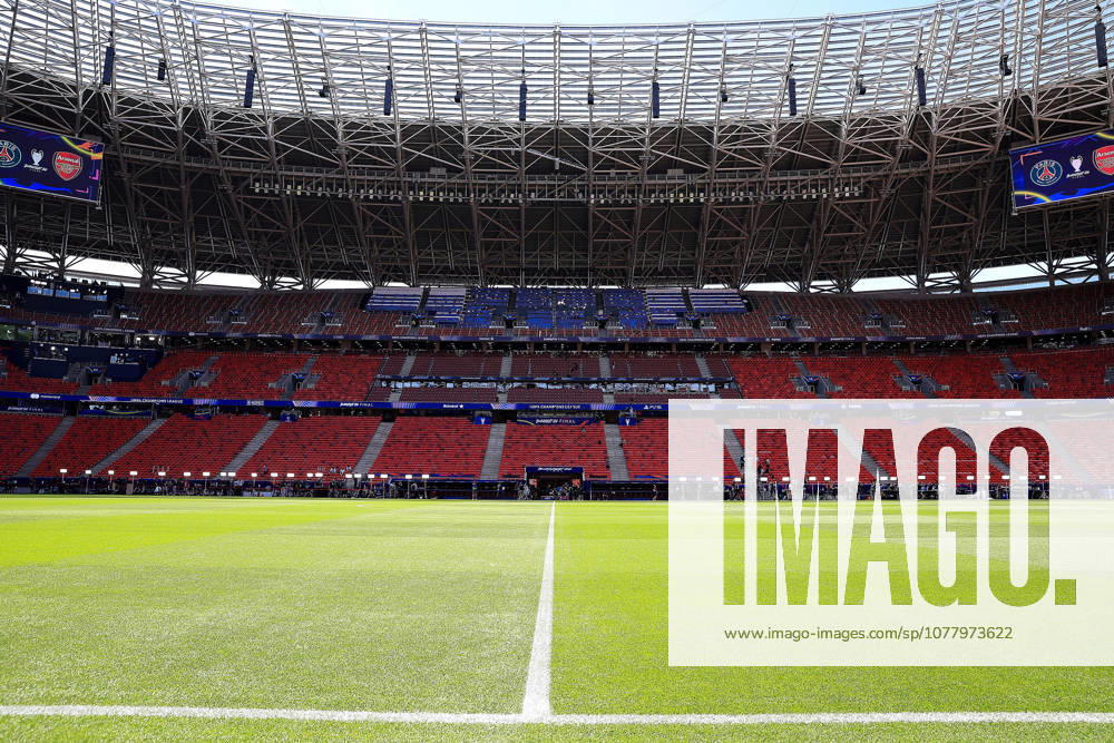 Paris Saint-Germain, Open Training Session Ground View of The Puskas Aréna before the open training session for Paris Saint-Germain ahead of the Champions League Cup Final at Puskas Arena Park, Budapest, Hungary on 29 May 2026. Budapest Puskas Arena Park Hungary Editorial use only ,
