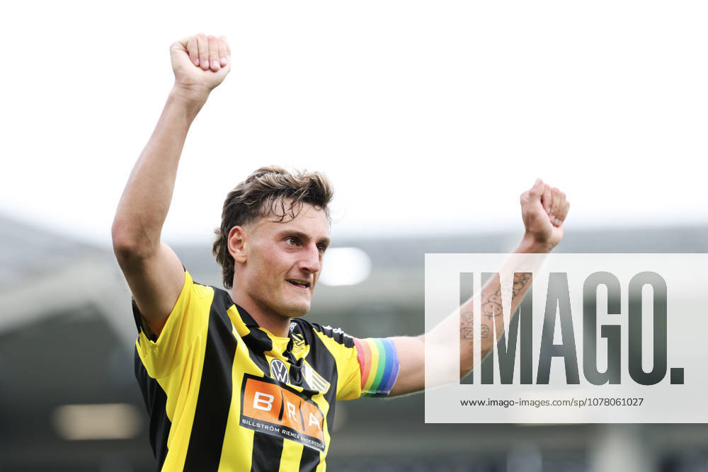 GÖTEBORG, SVERIGE 20260531 Häckens Silas Sinan Erhen Thorup Andersen jublar efter segern, 3-2, i söndagens fotbollsmatch i allsvenskan mellan BK Häcken och Hammarby pa Nordic Wellness Arena. GÖTEBORG SVERIGE