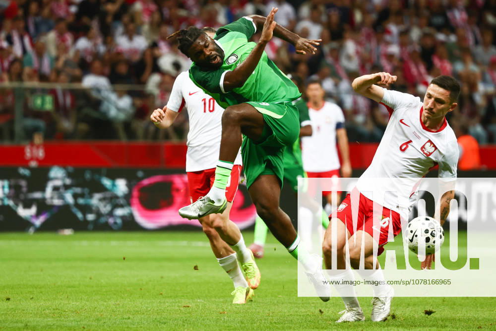 Poland - Nigeria Friendly Match Terem Moffi and Bartosz Slisz during the Poland - Nigeria friendly football match at National Stadium in Warsaw, Poland on June 3, 2026. Warsaw Poland