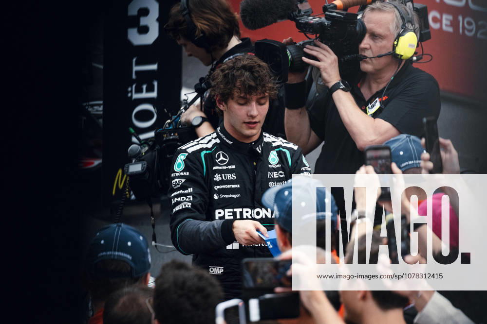 Monte Carlo, Monte Carlo, Principality of Monaco: ANDREA KIMI ANTONELLI (12, Mercedes AMG Petronas F1 Team, ITA, Italian F1 Driver, W17) during the Formula 1 Podium on Race Day (Sunday) at the Formula 1 Louis Vuitton Grand Prix de Monaco 2026 in Monte Carlo, Principality of Monaco Monte Carlo Principality of Monaco - ZUMAr193 20260607_zsp_r193_010