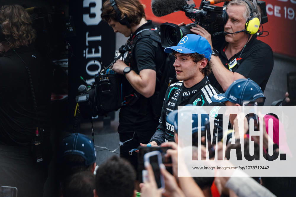 Monte Carlo, Monte Carlo, Principality of Monaco: ANDREA KIMI ANTONELLI (12, Mercedes AMG Petronas F1 Team, ITA, Italian F1 Driver, W17) during the Formula 1 Podium on Race Day (Sunday) at the Formula 1 Louis Vuitton Grand Prix de Monaco 2026 in Monte Carlo, Principality of Monaco Monte Carlo Principality of Monaco - ZUMAr193 20260607_zsp_r193_013