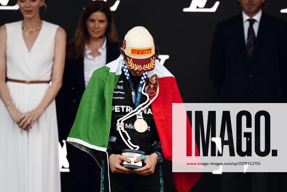 Monte Carlo, Monte Carlo, Principality of Monaco: ANDREA KIMI ANTONELLI (12, Mercedes AMG Petronas F1 Team, ITA, Italian F1 Driver, W17) during the Formula 1 Podium on Race Day (Sunday) at the Formula 1 Louis Vuitton Grand Prix de Monaco 2026 in Monte Carlo, Principality of Monaco Monte Carlo Principality of Monaco - ZUMAr193 20260607_zsp_r193_021