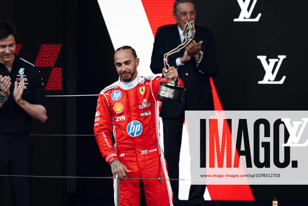 Monte Carlo, Monte Carlo, Principality of Monaco: LEWIS HAMILTON (44, Scuderia Ferrari HP, GBR, British F1 Driver, SF-26) during the Formula 1 Podium on Race Day (Sunday) at the Formula 1 Louis Vuitton Grand Prix de Monaco 2026 in Monte Carlo, Principality of Monaco Monte Carlo Principality of Monaco - ZUMAr193 20260607_zsp_r193_022