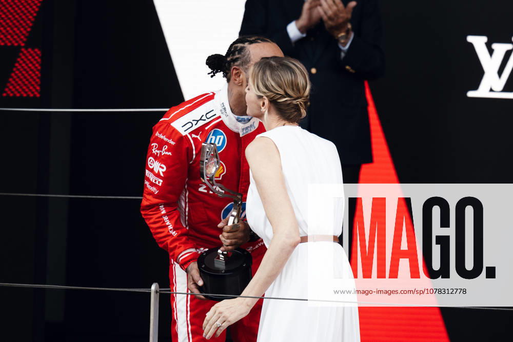 Monte Carlo, Monte Carlo, Principality of Monaco: LEWIS HAMILTON (44, Scuderia Ferrari HP, GBR, British F1 Driver, SF-26) during the Formula 1 Podium on Race Day (Sunday) at the Formula 1 Louis Vuitton Grand Prix de Monaco 2026 in Monte Carlo, Principality of Monaco Monte Carlo Principality of Monaco - ZUMAr193 20260607_zsp_r193_023