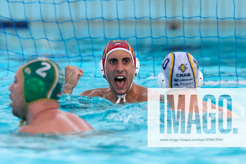 Unai Rubio Aguirre, goalkeeper of Zodiac CNAB reacts during the European Aquatics Mens Water polo, Wasserball Champions League semi-final (SF1) match between Zodiac CNAB and FTC Telekom Waterpolo at the National Pool, Tal-Qroqq, Malta, on 11 June, 2026 Zodia CNAB; FTC Telekom Waterpolo; Men Water Polo Men Championships Qualification Round 2025 Group G EA_CL_2026_MLT