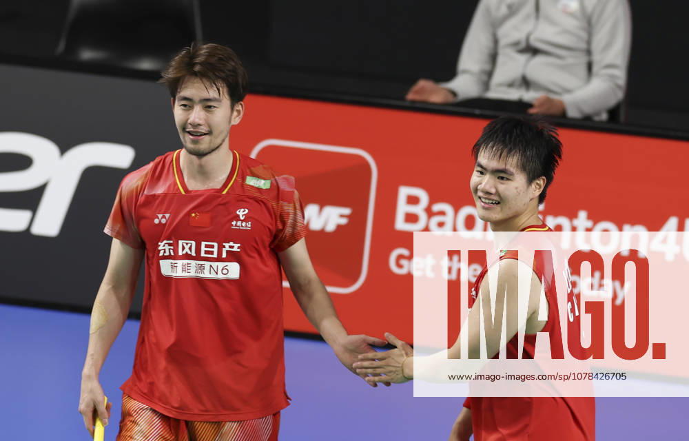 (260612) -- SYDNEY, June 12, 2026 -- Liang Weikeng (R) Wang Chang celebrate after the men s doubles quarterfinal match between Liang Weikeng Wang Chang of China and Kang Min Hyuk Ki Dong Ju of South Korea at the Australian Badminton Open 2026 in Sydney, Australia, June 12, 2026. ) (SP)AUSTRALIA-SYDNEY-BADMINTON-AUSTRALIAN OPEN-MEN S DOUBLES GongxBing